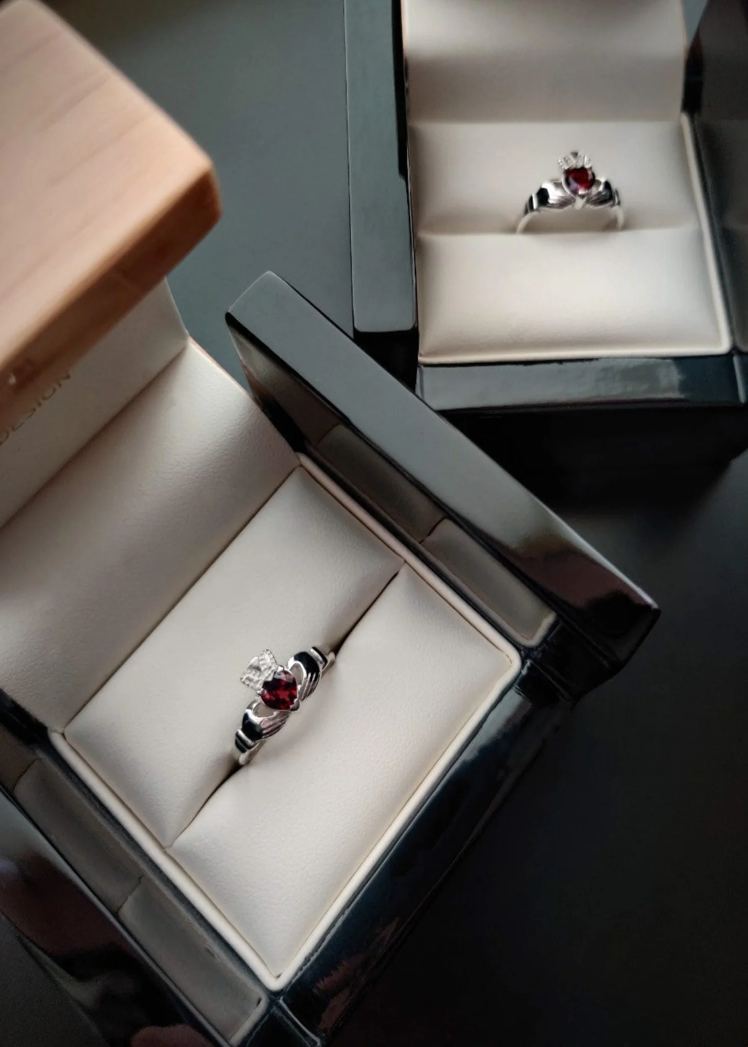 Birthstone Claddagh Ring - Image 4