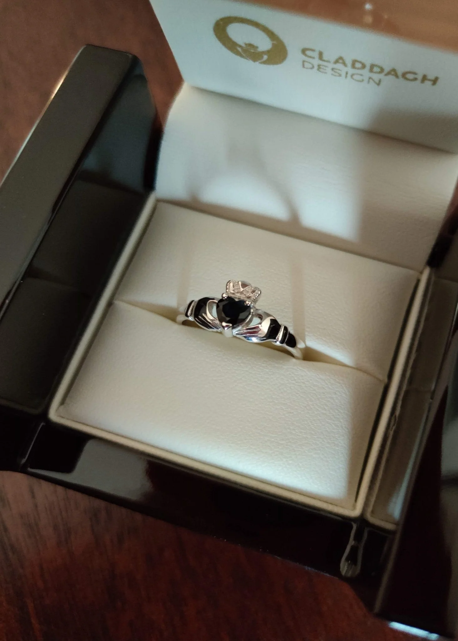 Birthstone Claddagh Ring - Image 5