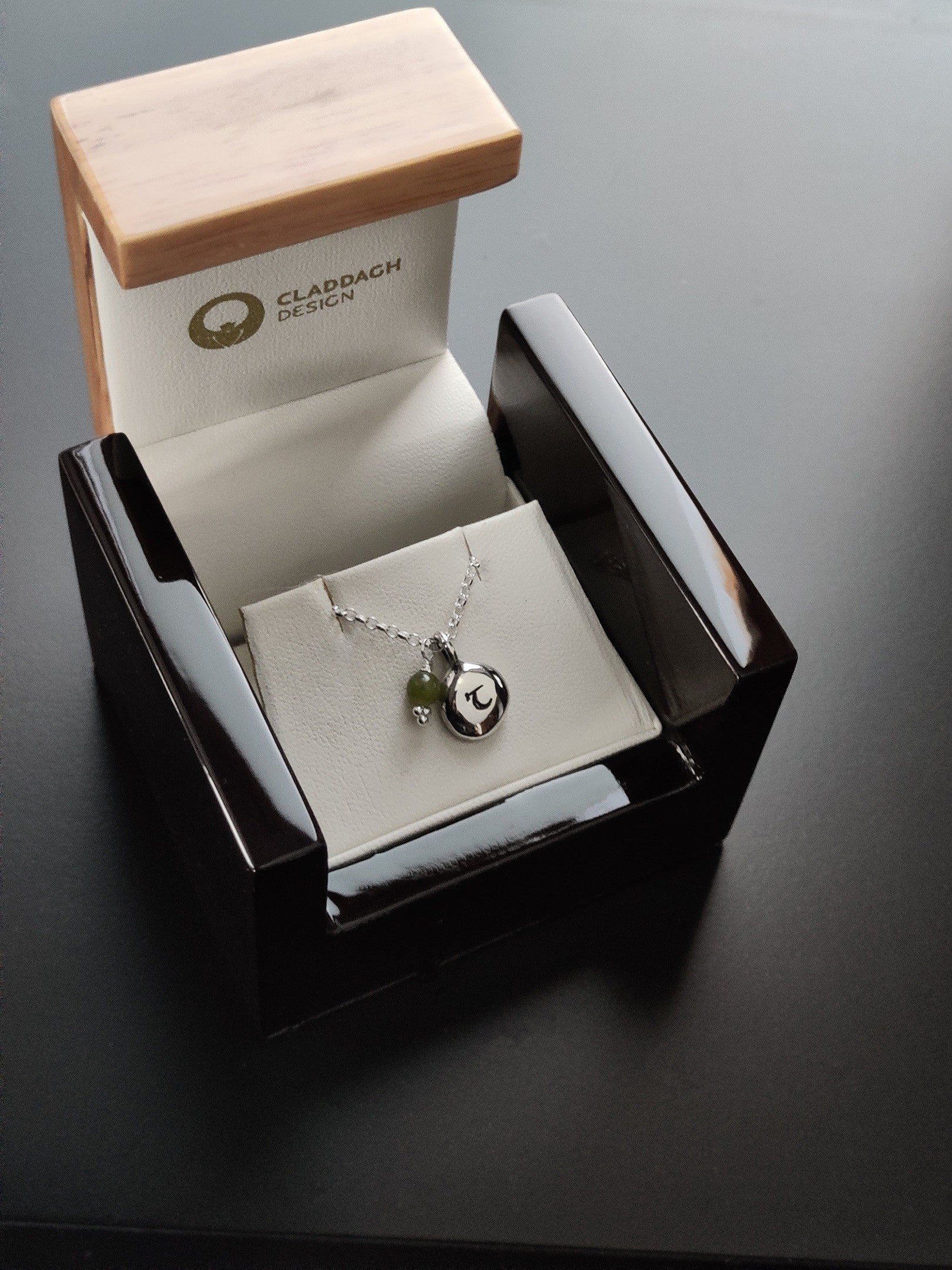 Initial Pendant with Connemara Marble - Image 4