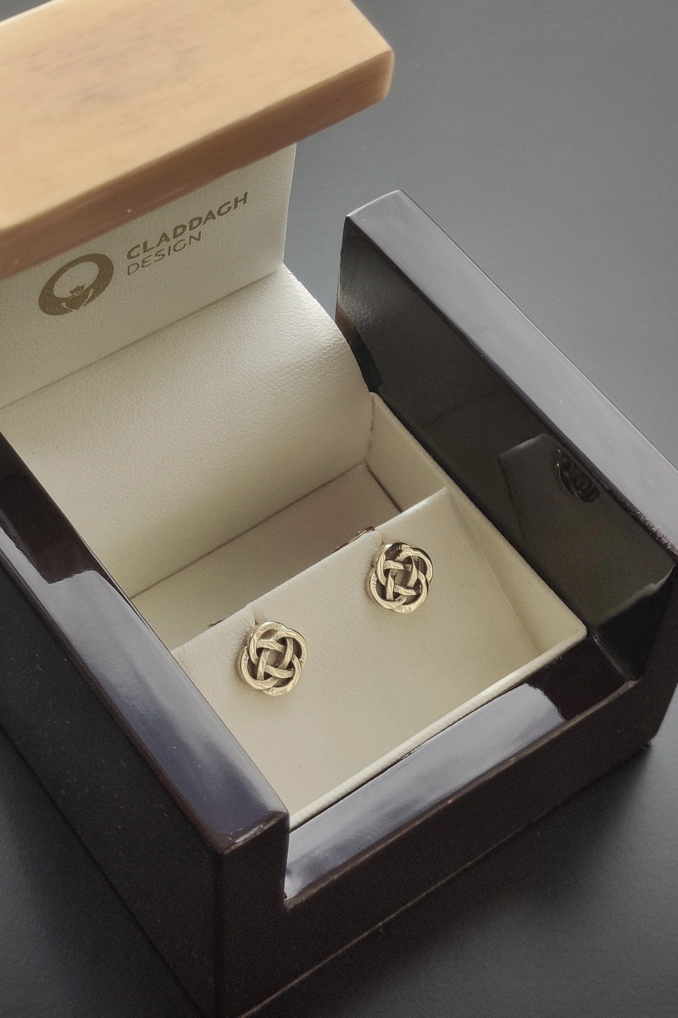 Gold Celtic Knot Earrings - Image 4
