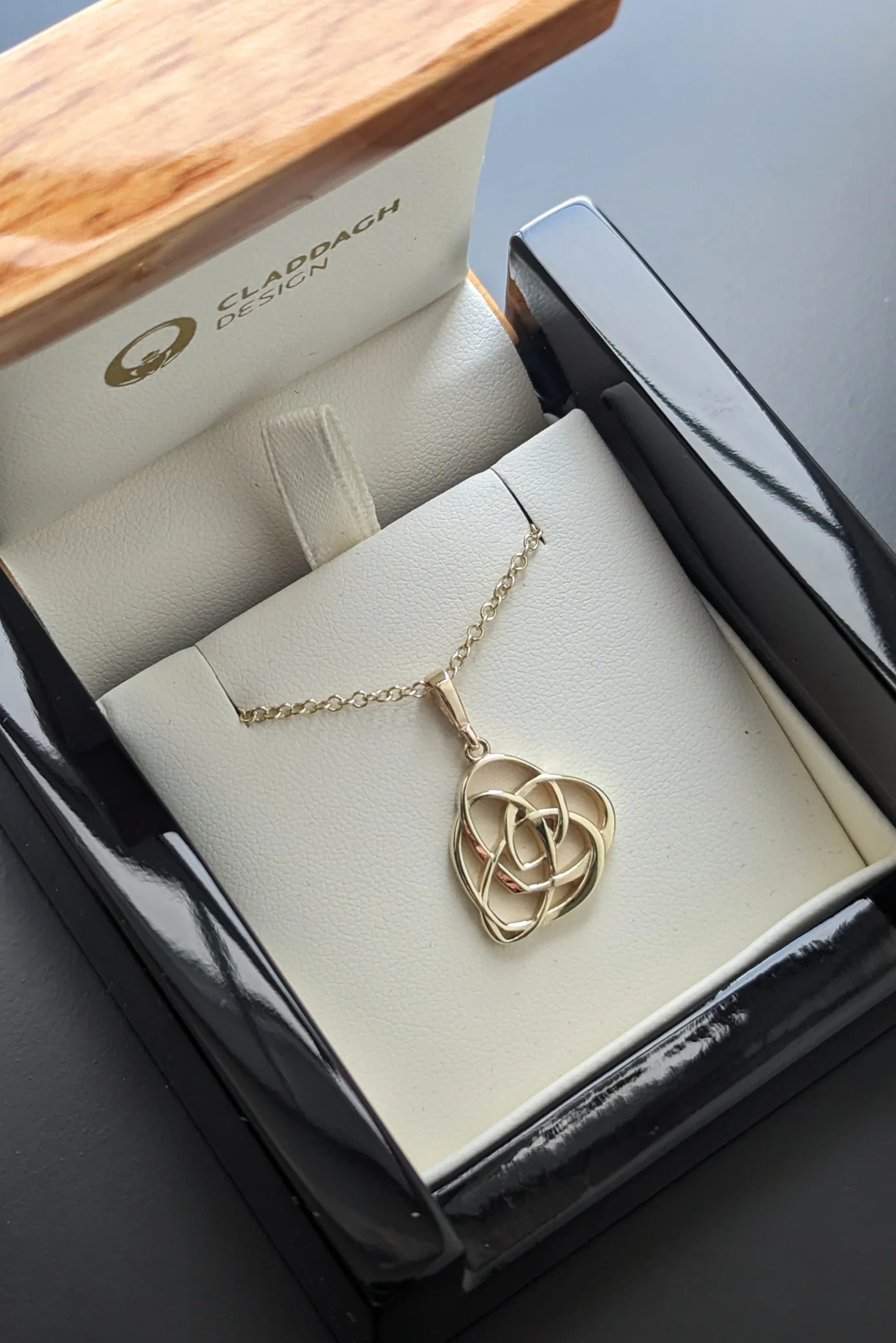 Gold Celtic Motherhood Knot Necklace - Image 2