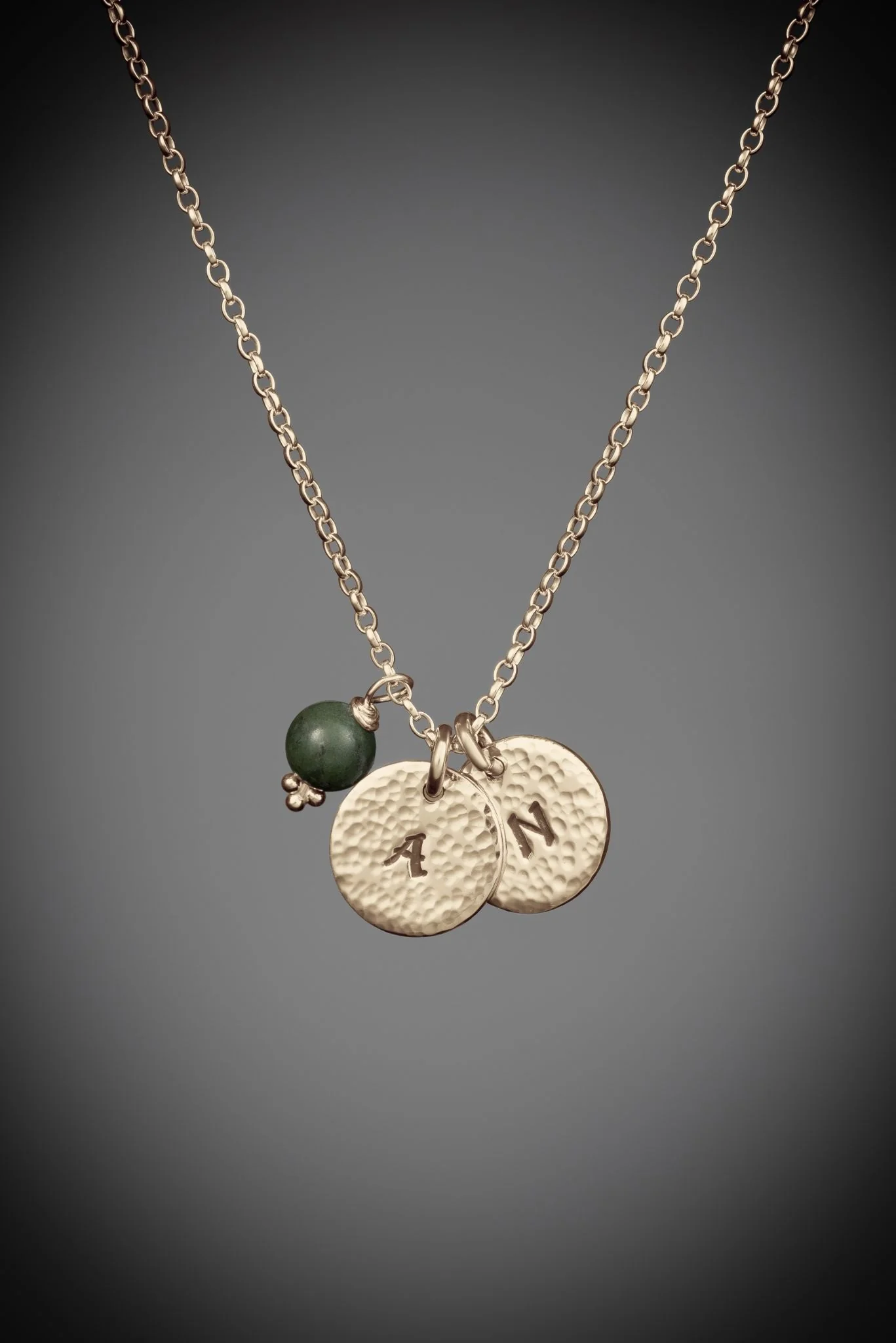 Gold Double Initial Necklace