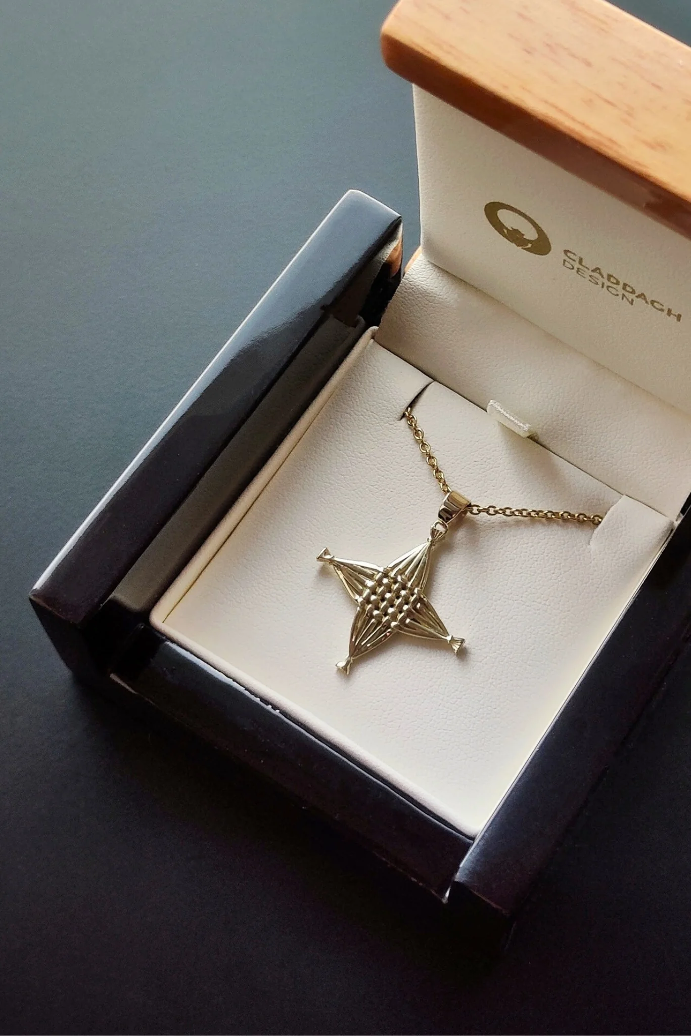 Gold St Brigid's Cross Necklace - Image 2