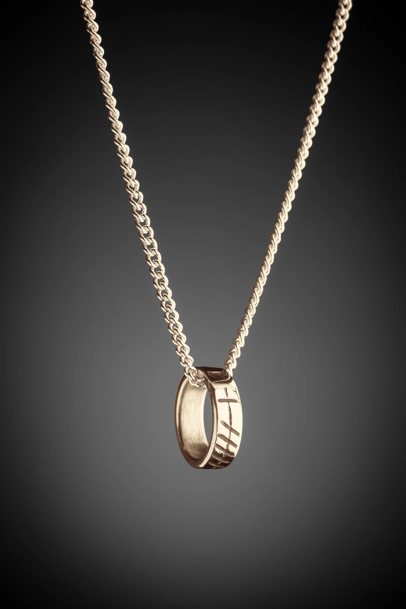 Grá Ogham Necklace Gold