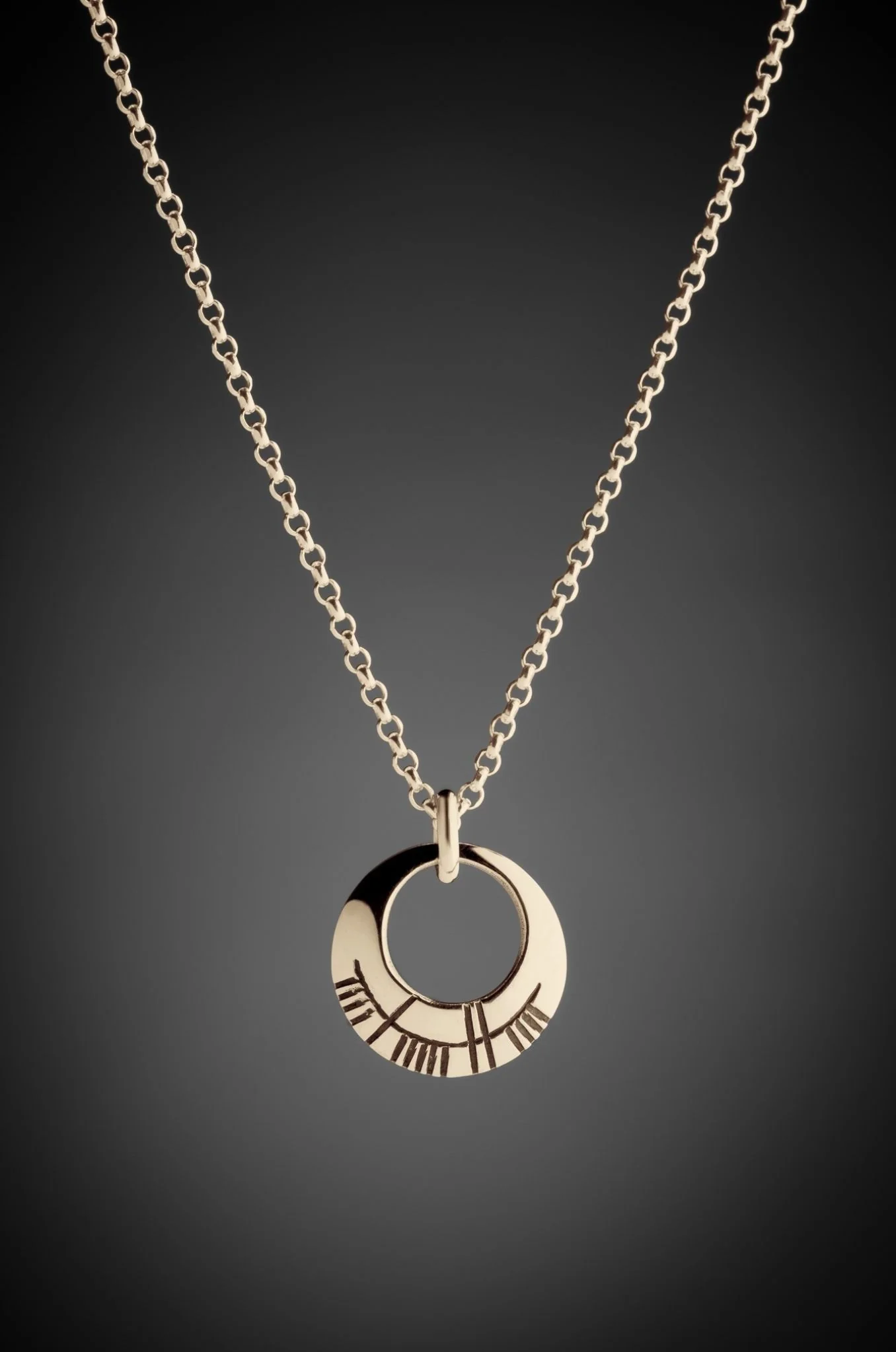 Ogham Sonas Pendant Gold