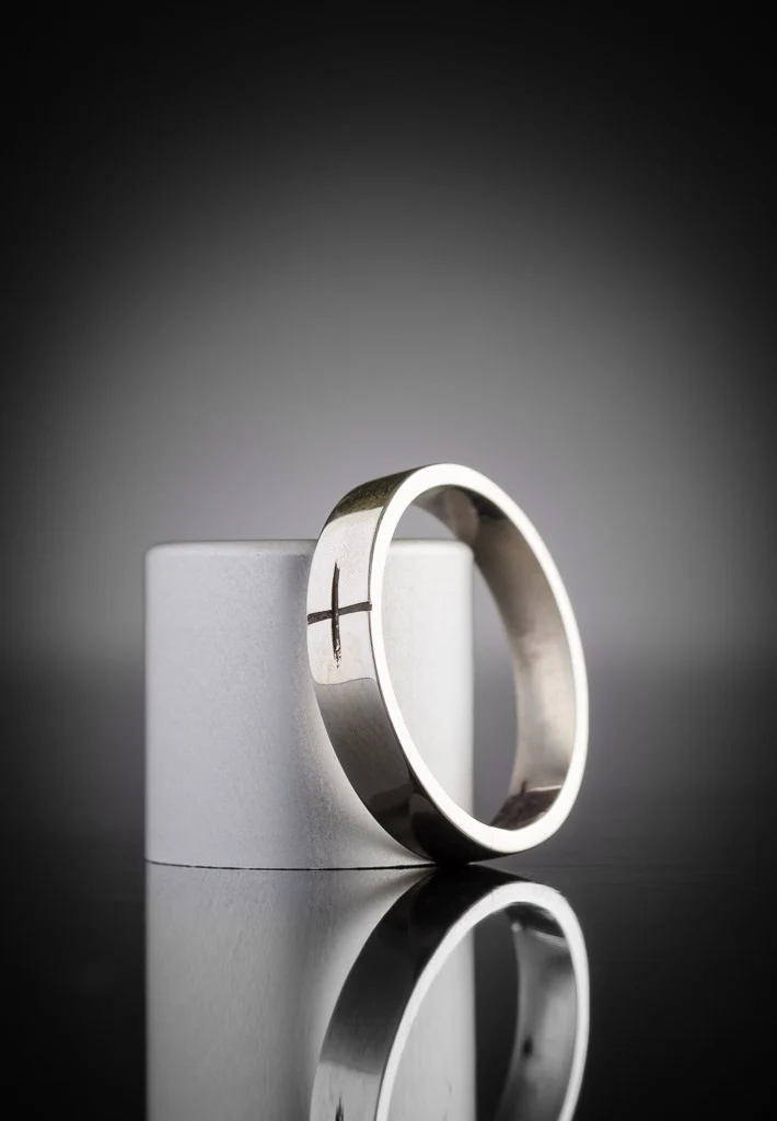 Silver Ogham Ring Ladies - Image 3