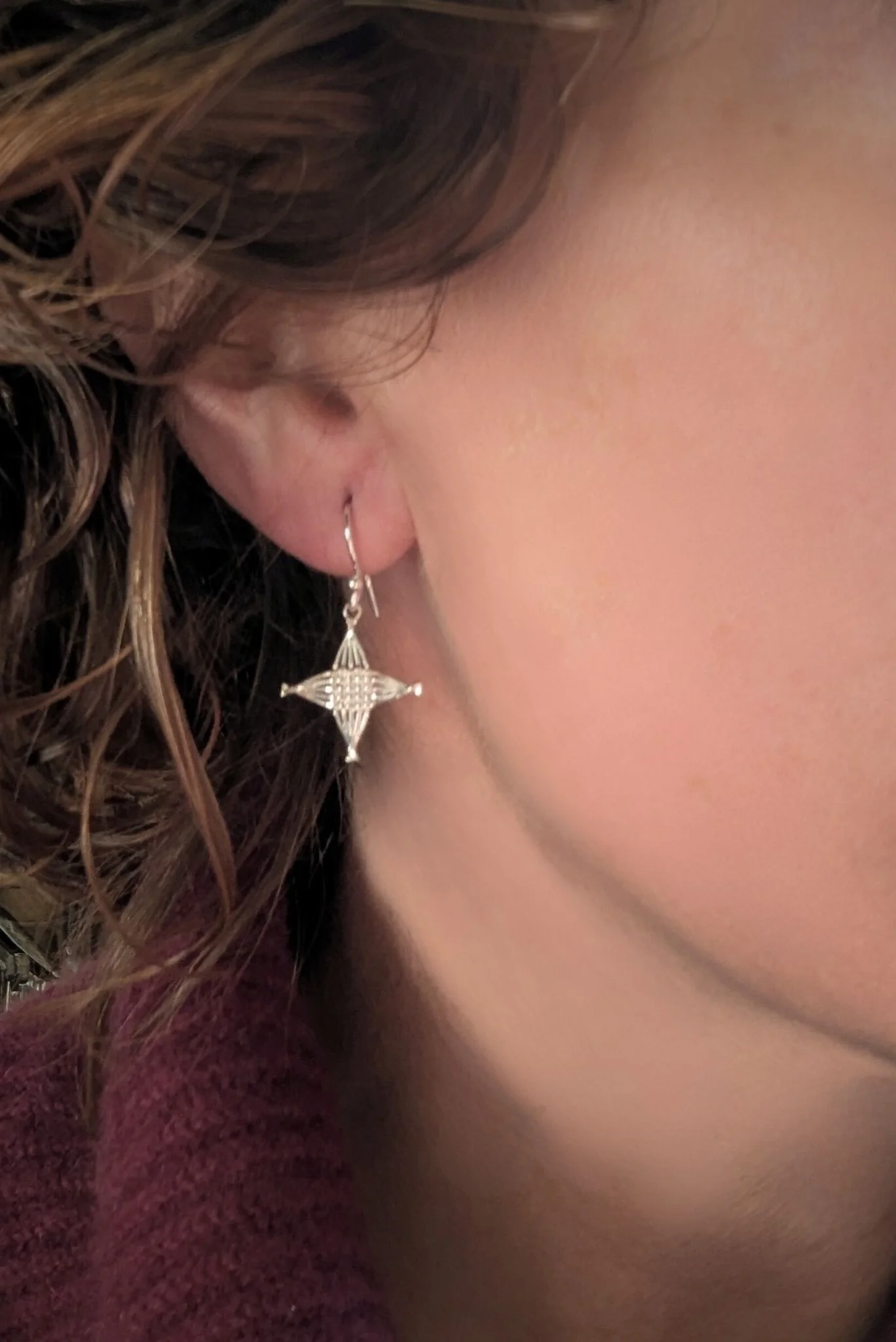 Silver St. Brigid’s Cross Earrings - Image 4