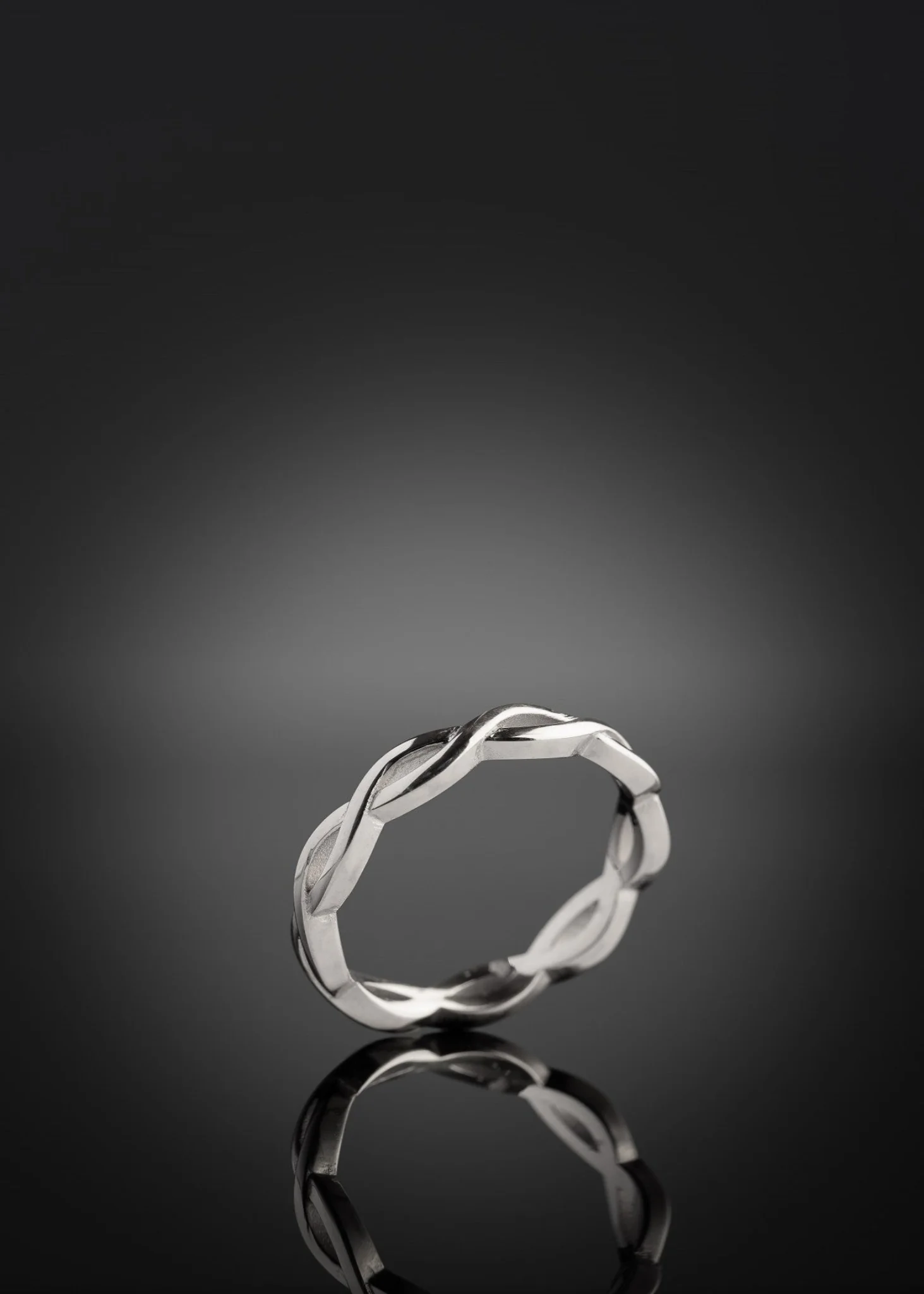 White Gold Twist Ring - Image 2